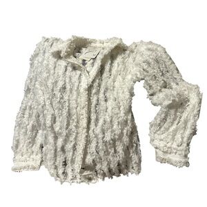 Commense White Textured Blouse